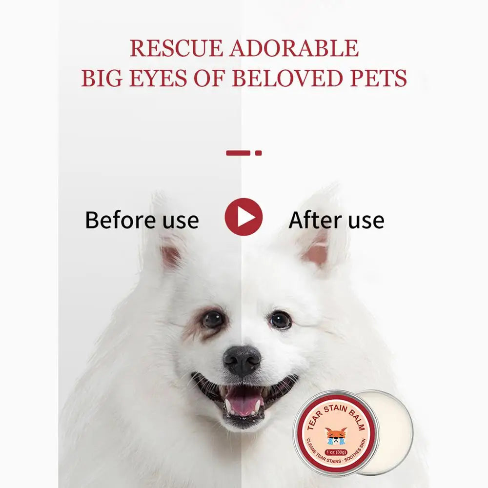 30g Pet Tear Stain Remover Cat Dog Eye Cleaner Cream Pet Eye Stain Cleaner Ointment Natural Tear Stain Remover Pet cleaning tool