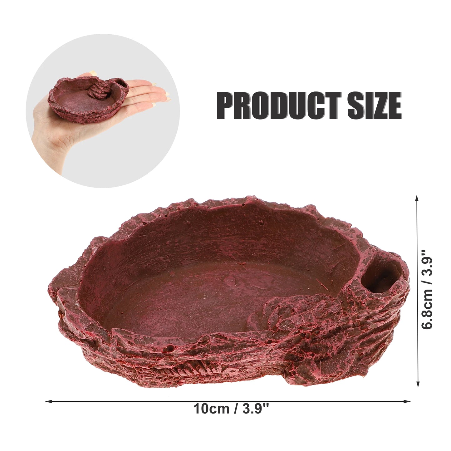 UXCELL Reptile Pet Bowls Feeding Tools Worm Dish Cereus Food Feeder Water Dish Resin Bowl Frog Gecko Spiders Turtles Reptile