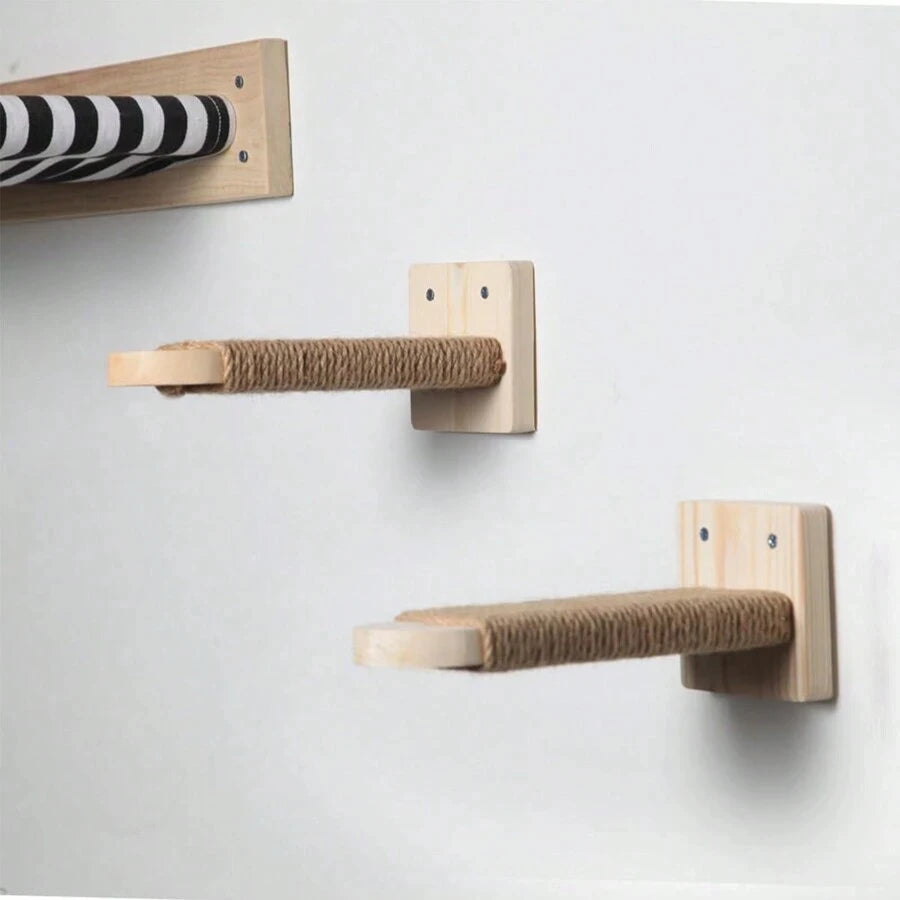 Tree For Cats Wall Mounted Scraper Tower For Cats Sisal Steps Cat Climbing Shelves Vertical Scratcher Pet Accessories Cat Toy