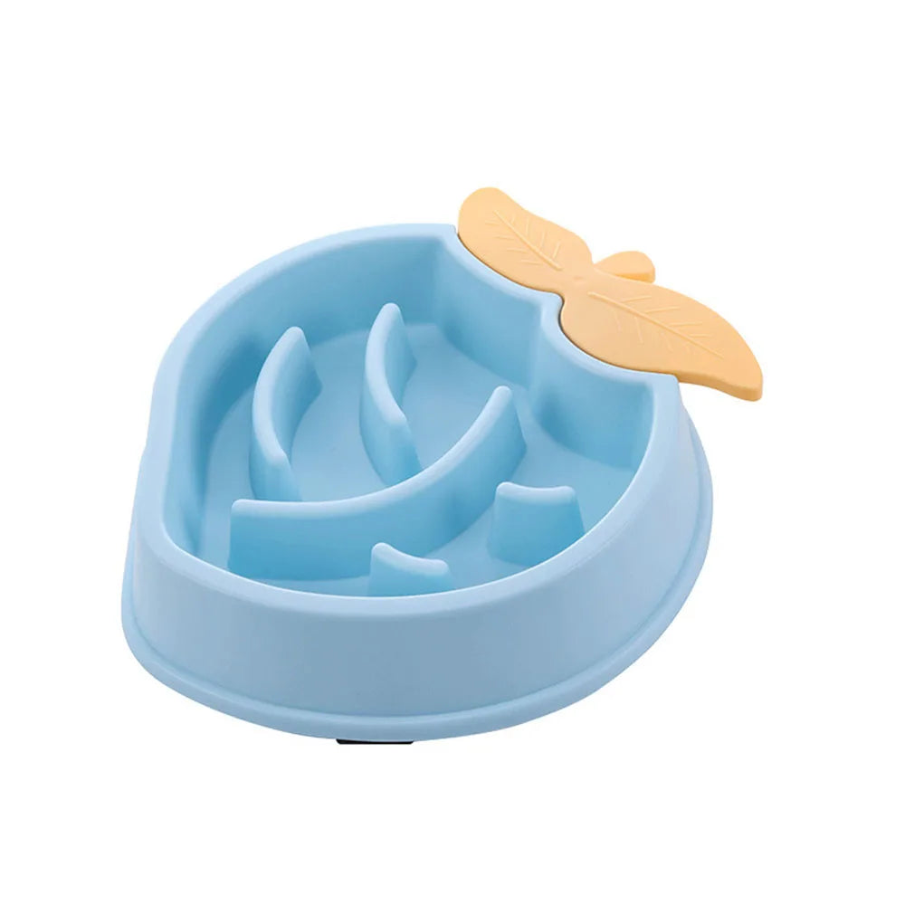 Slow Dog Bowl for Puppy Large Dogs Anti-Gulping Dog Slow Feeder Stop Bloat Slow Eating Pet Bowls Corn Peach Strawberry Pineapple