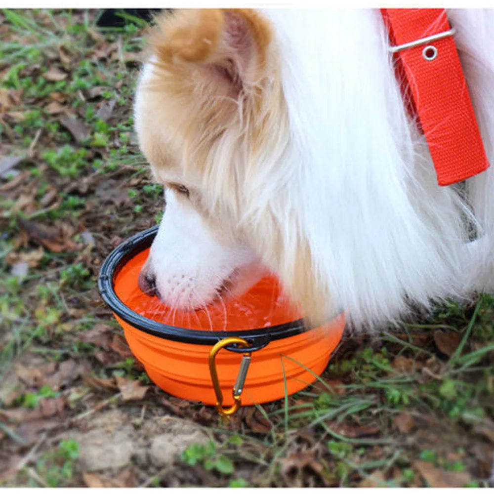Collapsible Dog Bowls Portable Travel Dog Bowls Expandable for Cat Dog Water Bowl Food Feeding Dish Silicone Pet Bowl 350/1000ml
