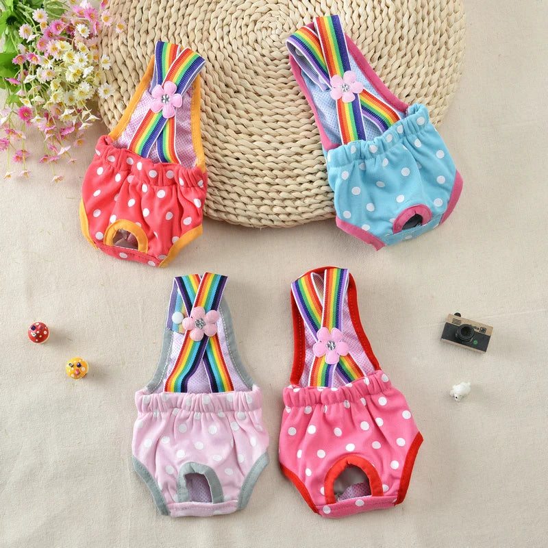 Sweet Sphynx Cat Physiological Pants with Straps Denim Female Pet Safety Sanitary Panties for Cats Gota Animals mascotas Costume