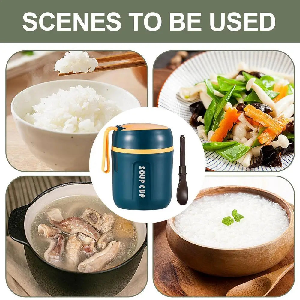Thermal Containers For Hot Food Stainless Steel Insulated Food Container Reusable Lunch Box Container Large Insulated Snack