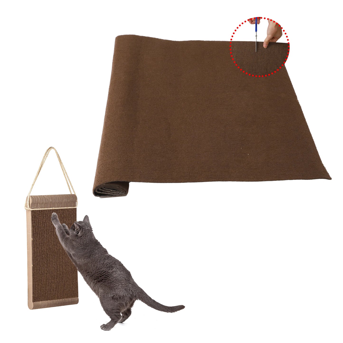 UXCELL Self-Adhesive Carpet Cats Scratch Board Wall Anti Cat Scratch Sofa Diy Cats Scratch Board Sofa Protection Paws Mat