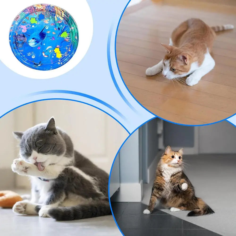 Water Play Mat For Cat Sensory Water Mat Water Sensory Play Mat Cat And Dog Pet Playmat Sea Ocean Theme Sensory Toy Pet Supplies