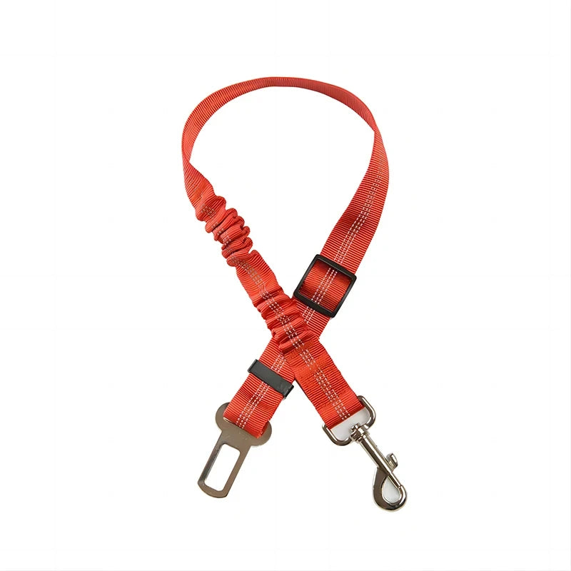 Dog Safety Leash Adjustable Retractable Cushioning Elastic Pet Leash Car Seat Seat Belt Safety Rope Tug Rope