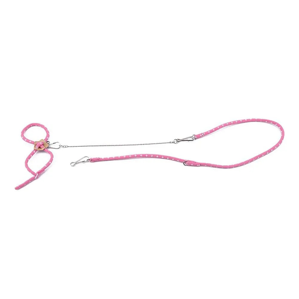 Adjustable Hamster Harness with Anti Lost Bite Resistance Leash for Gerbil Rat Mouse Ferret Walking Leads Small Animals Products