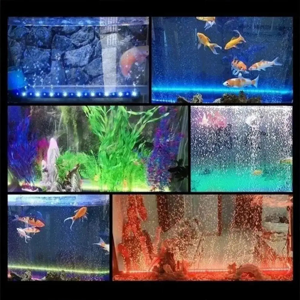 Fish Tank LED Bubble Light Colorful Light With Aquarium Remote Control Color Changing Bubble Light LED Diving Light Fish Tank