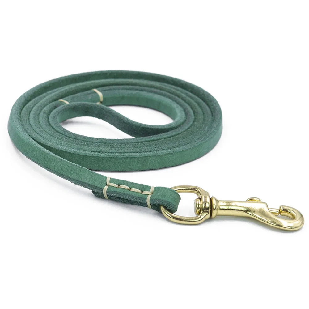 Hand-made Real Leather Pet Puppy Dog Leash for Small Dogs and Cats Lightweight Slender Genuine Leather Dog Leash Brown Red Green