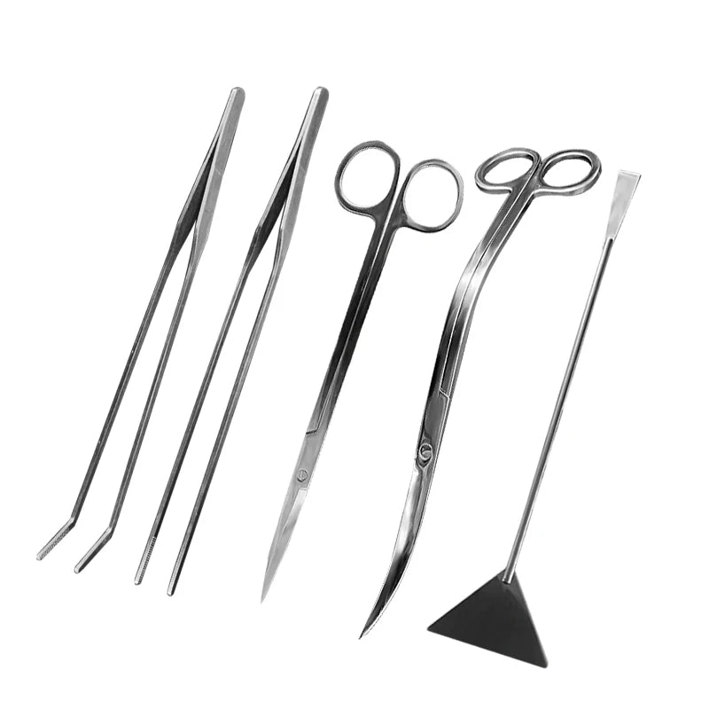 24cm Stainless Steel Curved Aquarium Scissor Aquarium Plants Trimming Tool Tank Cleaner Accessories Water Grass Pruning Tools
