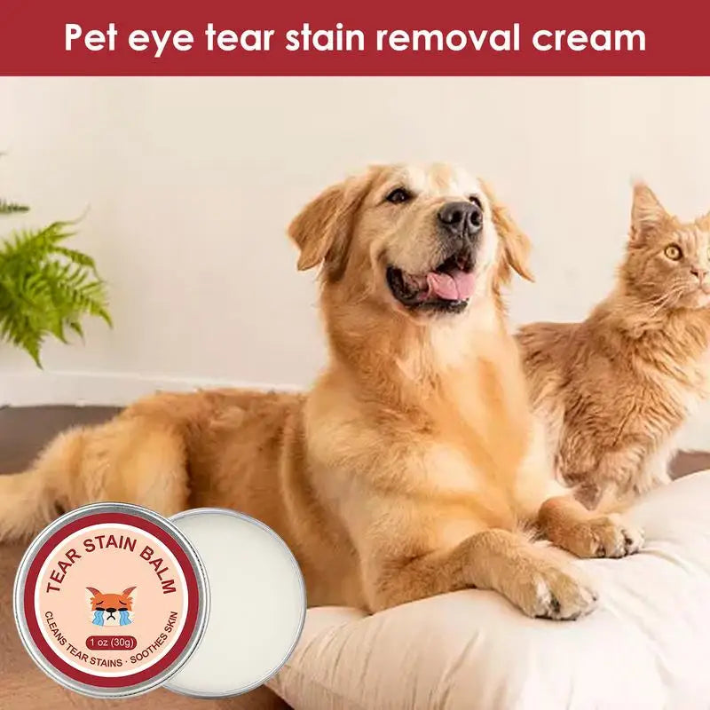 30g Pet Tear Stain Remover Cat Dog Eye Cleaner Cream Pet Eye Stain Cleaner Ointment Natural Tear Stain Remover Pet cleaning tool