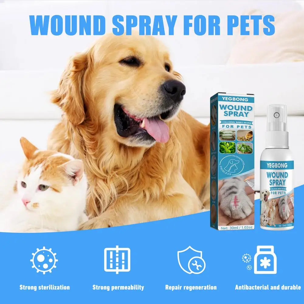 30ml Pets Anti-Itch Spray Pet Wound Spray Cats Dogs Skin Healthy Care Spray Pets Anti-Itch Treat Products For Sensitive Skin