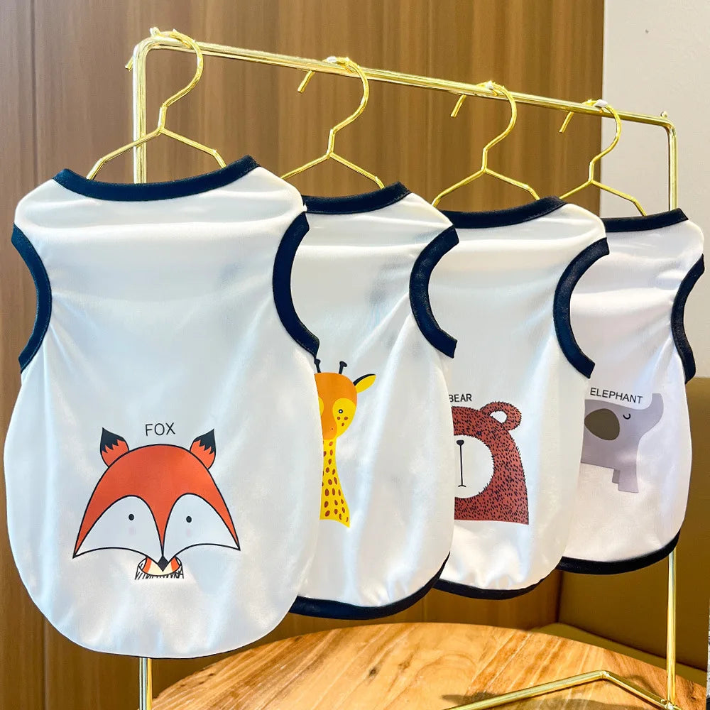 Pet Clothes Summer Breathable for Small Medium Dogs Vest Puppy Cat Vest T-shirt Teddy Thin Shirts Outdoor dog cooling vest