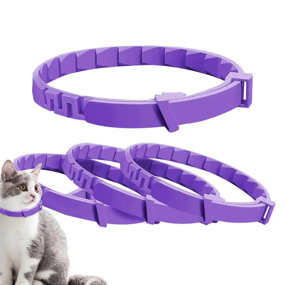 4pcs Calming Collar For Cats Relax Cat Pheromone Collar Calming Pheromone Collar Cats Adjustable Long-Lasting Pheromone Collar