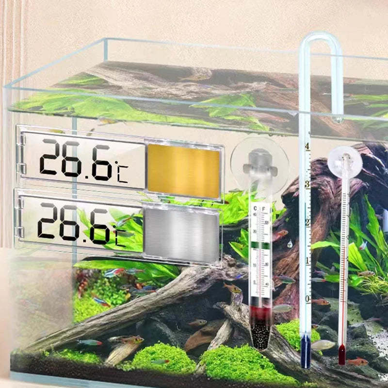 LCD Aquarium Thermometer Digital Electronic Temperature Measurement Fish Tank Temp Meter Aquarium Thermometer Accessories