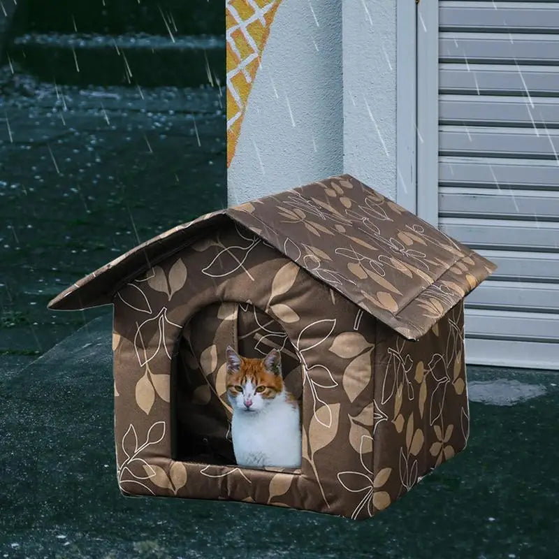 Waterproof Outdoor Pet House Thickened Cat Nest Tent Cabin Pet Bed Tent Shelter Cat Kennel Portable Travel Nest Pet Carrier