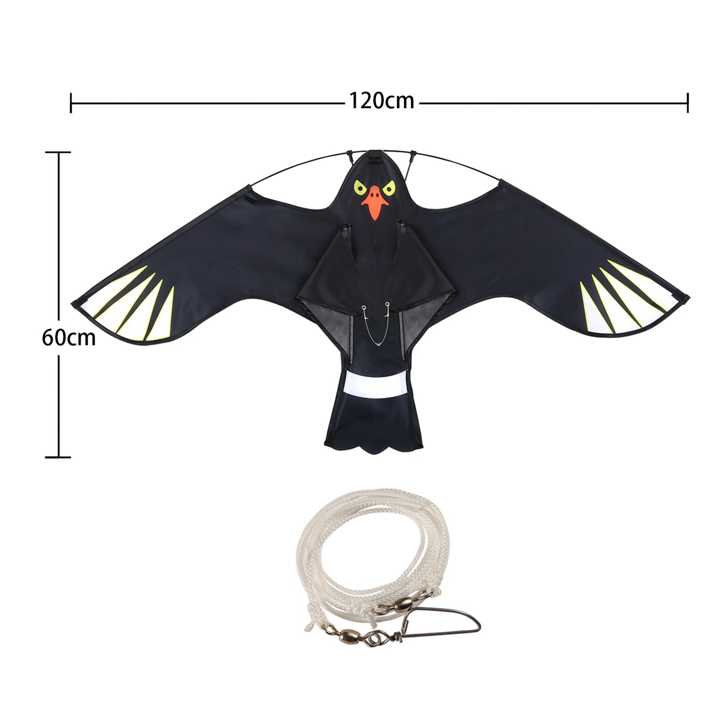 1Pcs Bird Repeller Flying Hawk Kite Scarecrow Decoration Outdoor Pest Control Repellents Garden Supplies