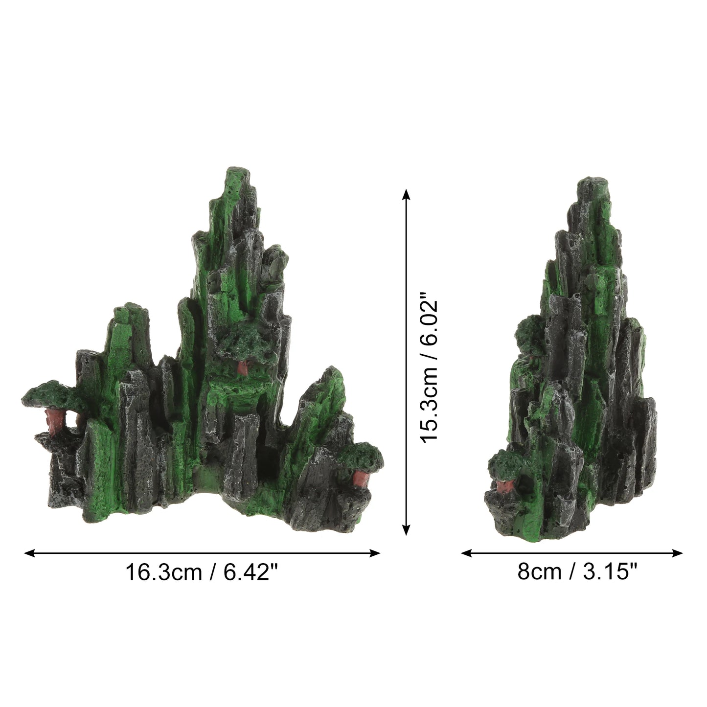 UXCELL Artificial Resin Rockery Fish Tank Landscape Aquarium Decor Mountain Hiding Cave Pet Supplies Ornament Accessories