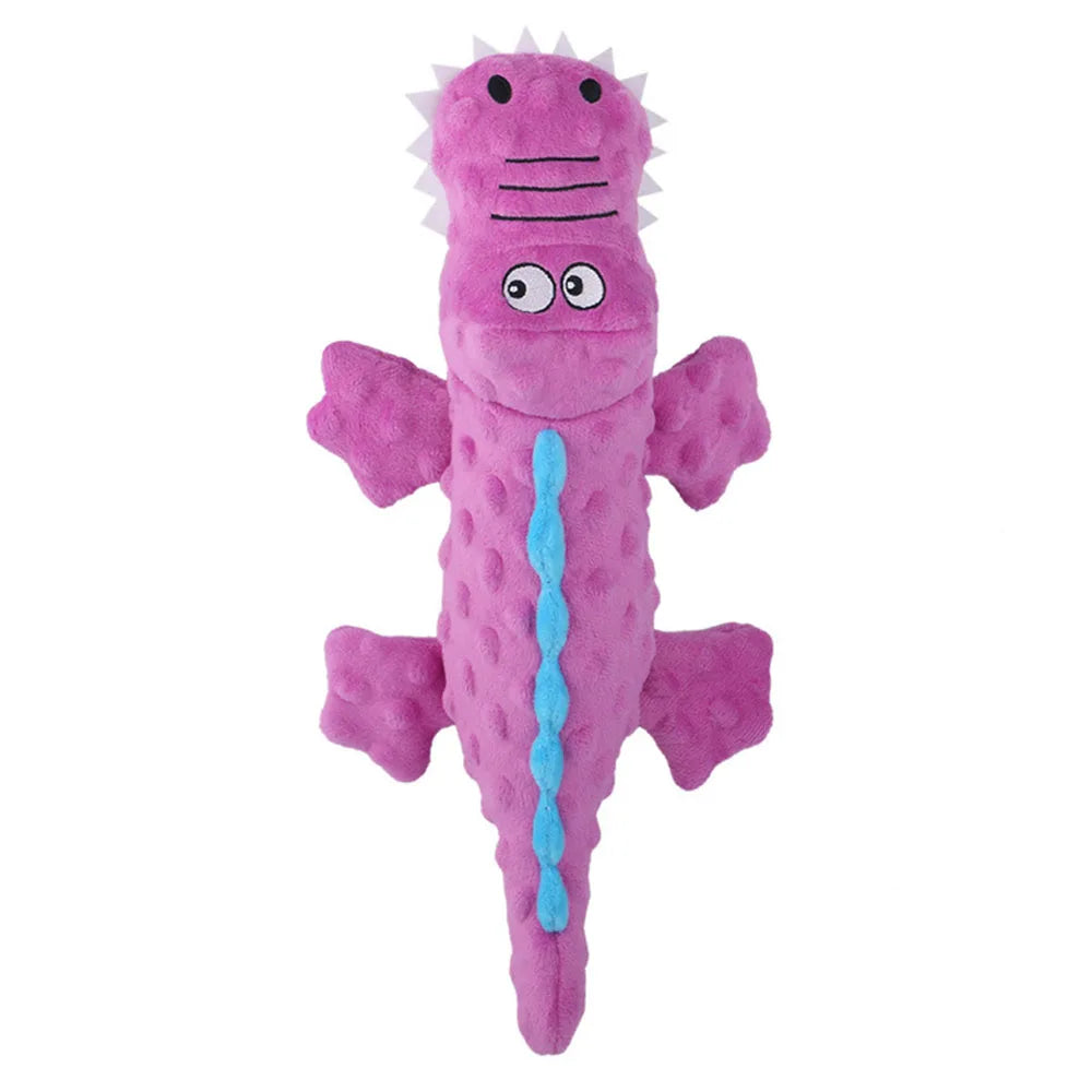 Cool Crocodile Dog Toys Durable Dog Chew Toy Dog Squeak Toy with Fun Crinkle Paper Plush Pet Toys Suitable for Small Medium Dogs