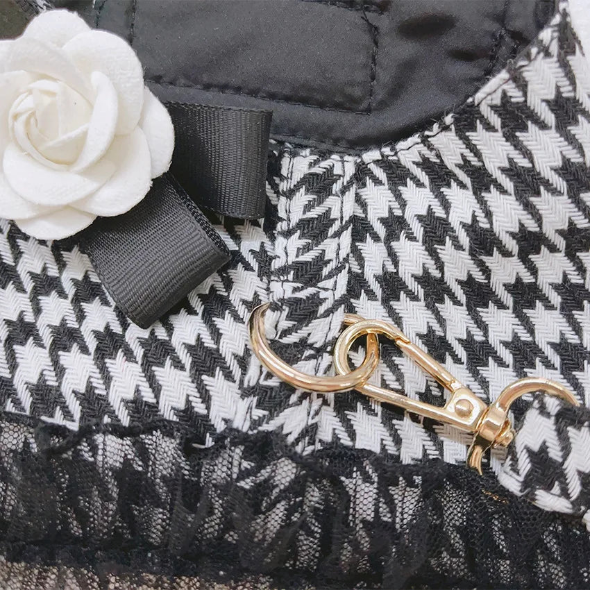Designer Dog Harness and Leash Set for Small Medium Dogs Cats Walking, Puppy Lace Vest Harness York Chihuahua Pet Accessories