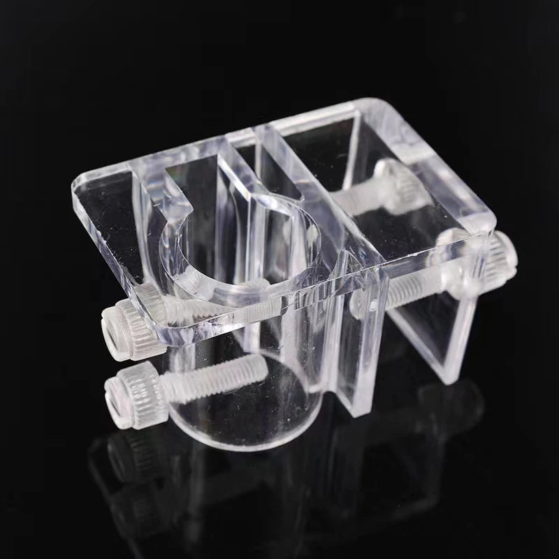 Transparent Acrylic Aquarium Bracket Holder for Scissor Tweezers Shovel Kit Water Tubes Fixed Clip Aquarium Maintenance Tools