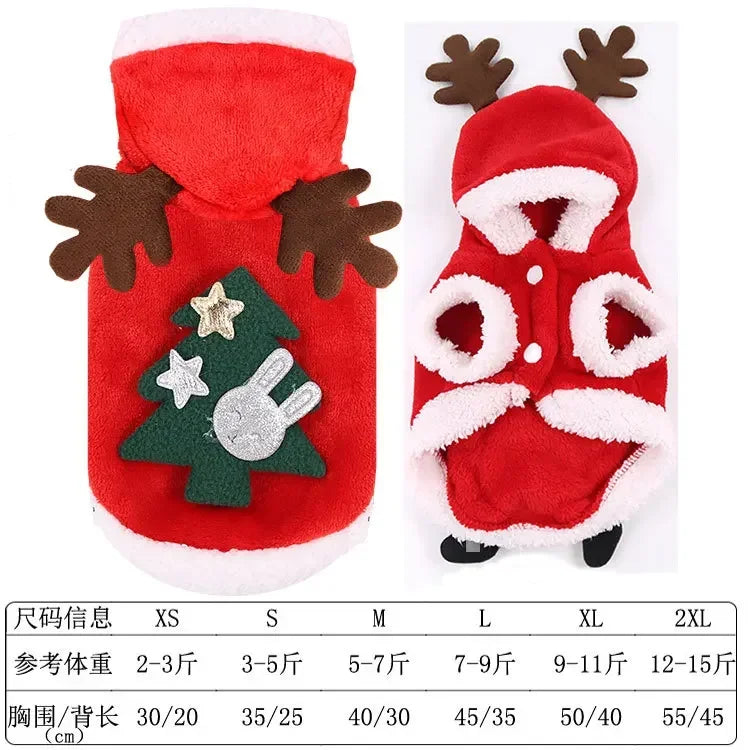 Christmas Pets Dressing Up Santa Funny Pet Clothes For Small Medium Large Dogs Winter Warm Dog Clothes Chihuahua Pug Yorkshire