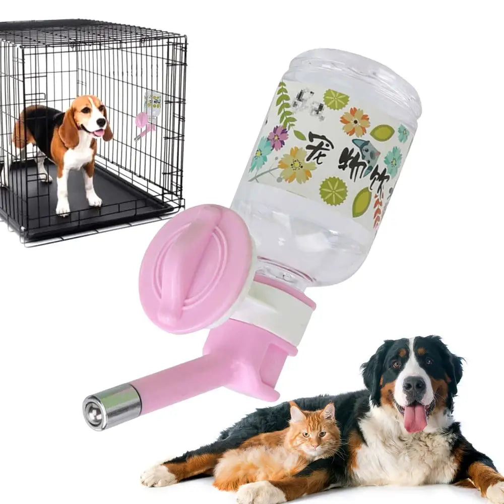 Dog Water Dispenser For Crate Leakproof Top Fill Pet Cage Auto Water Feeder Bottles No Drip Dog Kennel Water Bottle For Pets