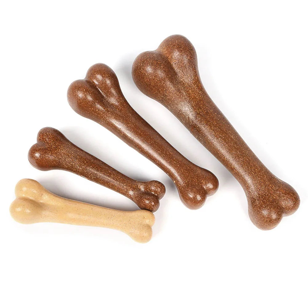 Indestructible Dog Chew Toys for Aggressive Chewers Real Beef Flavor Durable Dog Teething Chew Toy Bone for Large Small Puppies