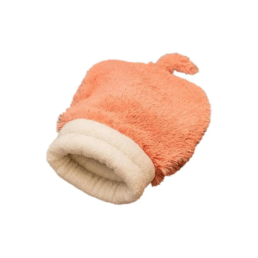 Cozy Plush Cat Bed Winter Warm Sleeping Bag for Cats Small Dogs Soft and Comfortable Kitten Tunnel Nest with Cat Accessorie Z4X0