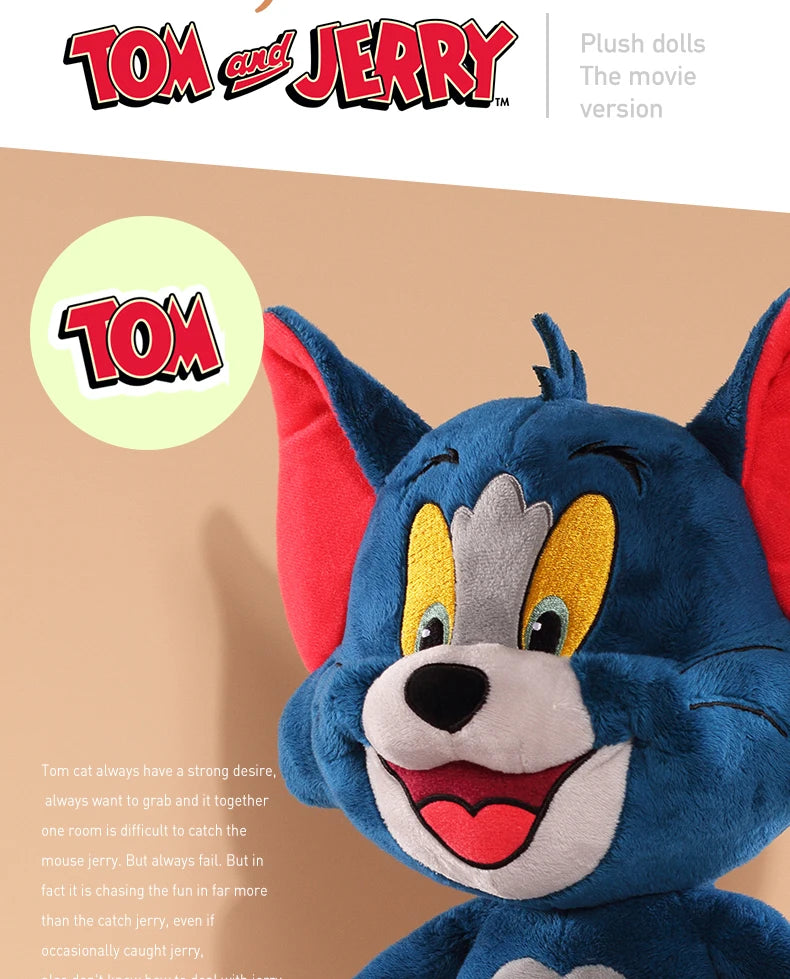 Tom And Jerry Plush Toy Cartoon Movie Cat Tuffy Nibbles Mouse Plushies Stuffed Animals Soap Action Figure Studio Doll Toys