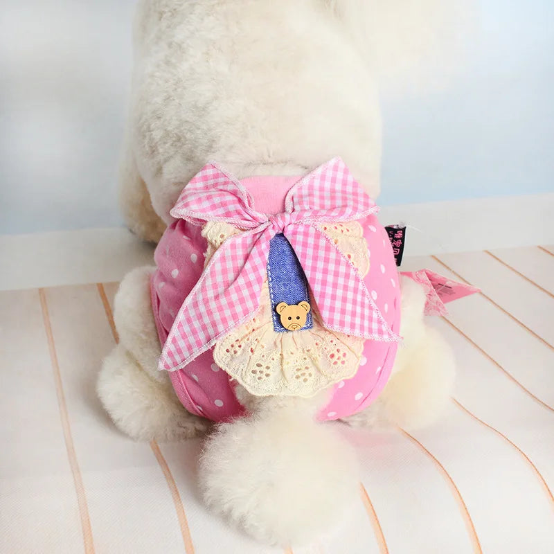 Pet Dog Diaper Sanitary Physiological Pants Dogs Sanitary Briefs For Puppy Kitty Trousers Underwear Diaper Pet Briefs For Female