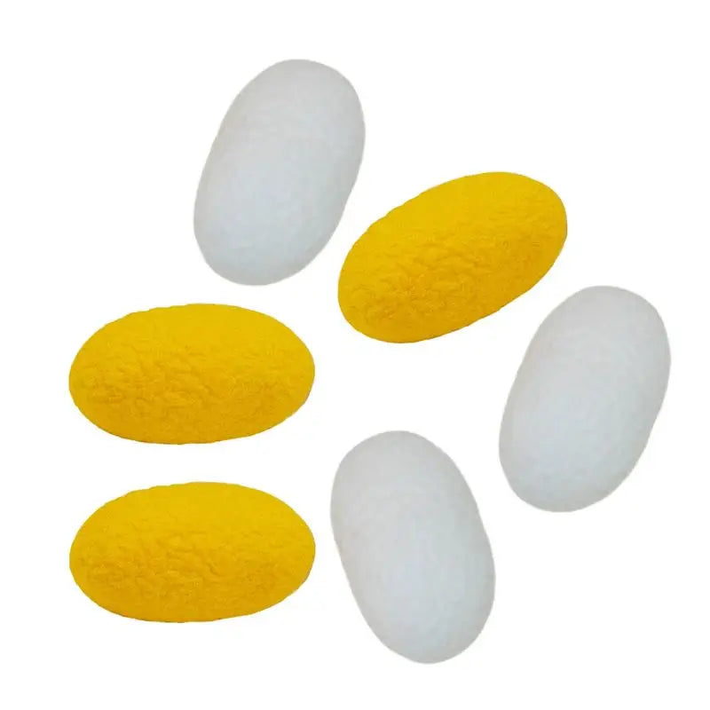 6pcs Pet Toys Balls Natural Silk Cocoon Toys For Cats Pet Cat Interactive Chasing Worm Cocoon Ball Toys Interactive Kitten Toys