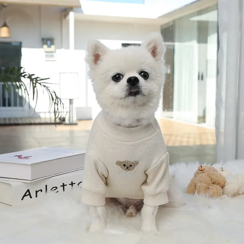 2023 New Spring Summer Pet Clothes Bear Pattern Sweater And Comfortable Puppy Clothes Teddy Hiromi For Small And Mid Sizes Dogs