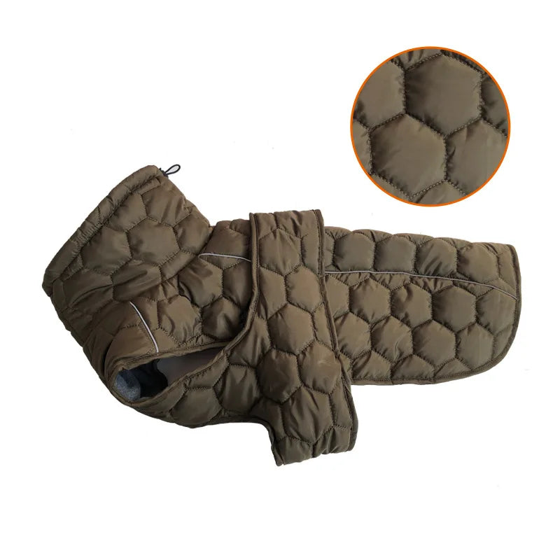 Italian Greyhound Large Dogs Clothes Winter Coat Adjustable Reflective Warm Fleece Lined Turtleneck Dog Jacket for Big Dogs