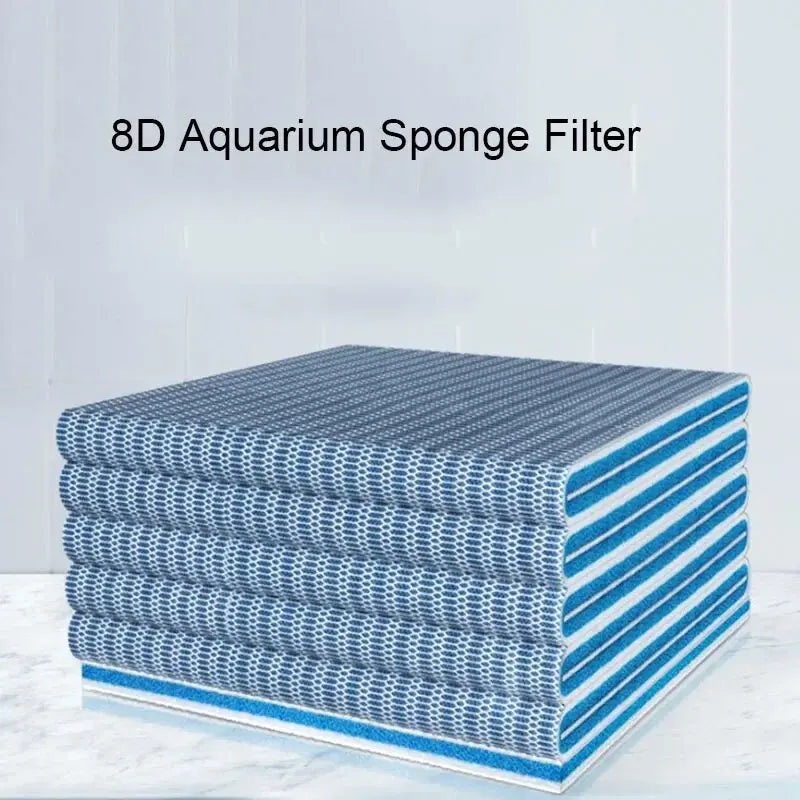 8D Aquarium Fish Tank Filter Sponge No Glue Foam Biochemical Cotton Aquarium Filtration Accessories Efficient Filtration New