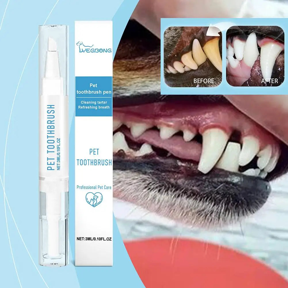 Pet Toothbrush Pen Remove Tartar Deep Cleaning Oral Breath Remove Yellowing Prevent Health Portable Supplies Bad Pet B7Y5
