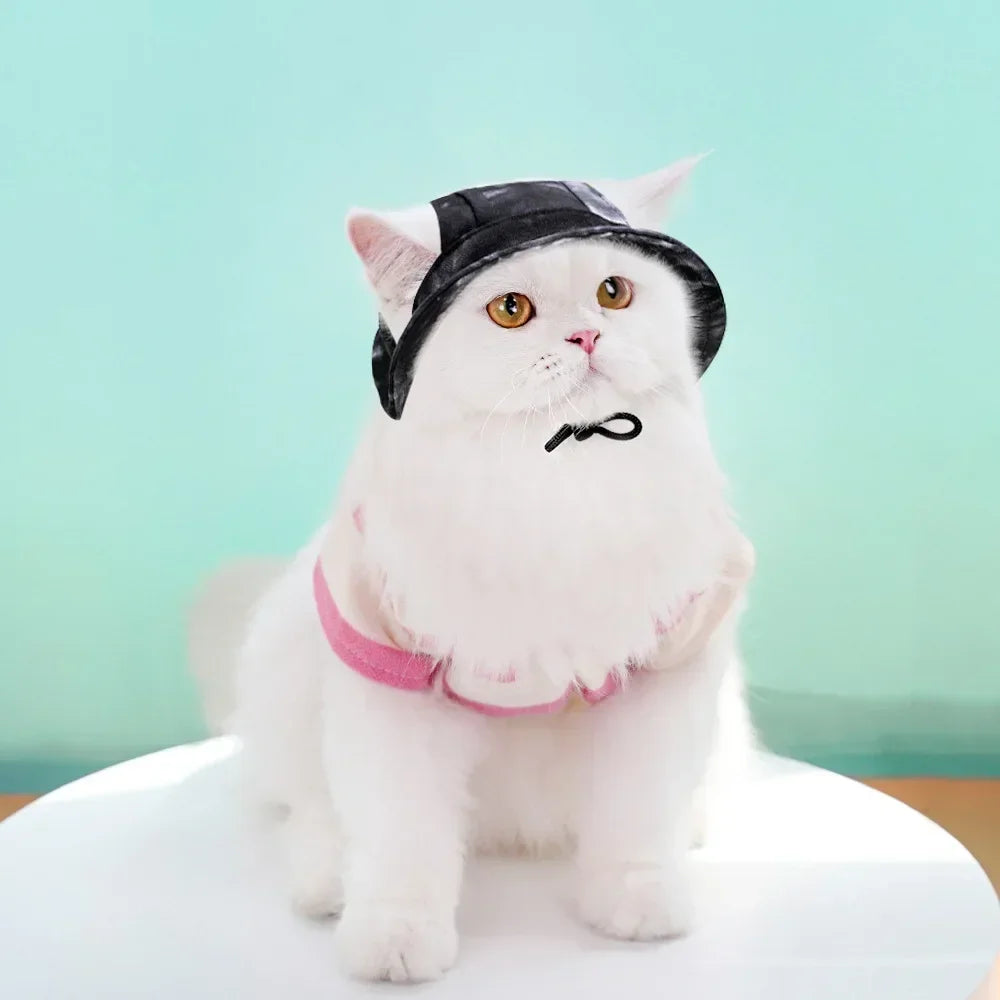 Small Dog Cat Hats Cat Cowboy Hat with Ear Holes Tiny Pet Birthday Party Costume Cat Headwear Puppy Dog Kitten Hat Chihuahua Cap