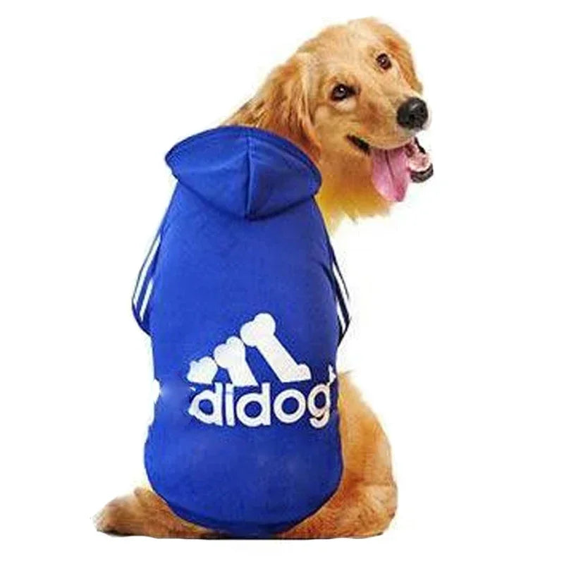 Autumn Winter Dog Clothes Adidog Dog Hoodies for Medium Large & Extra Large Dogs, Pet Fleece Lined Sweatshirt Coat Sport Apparel