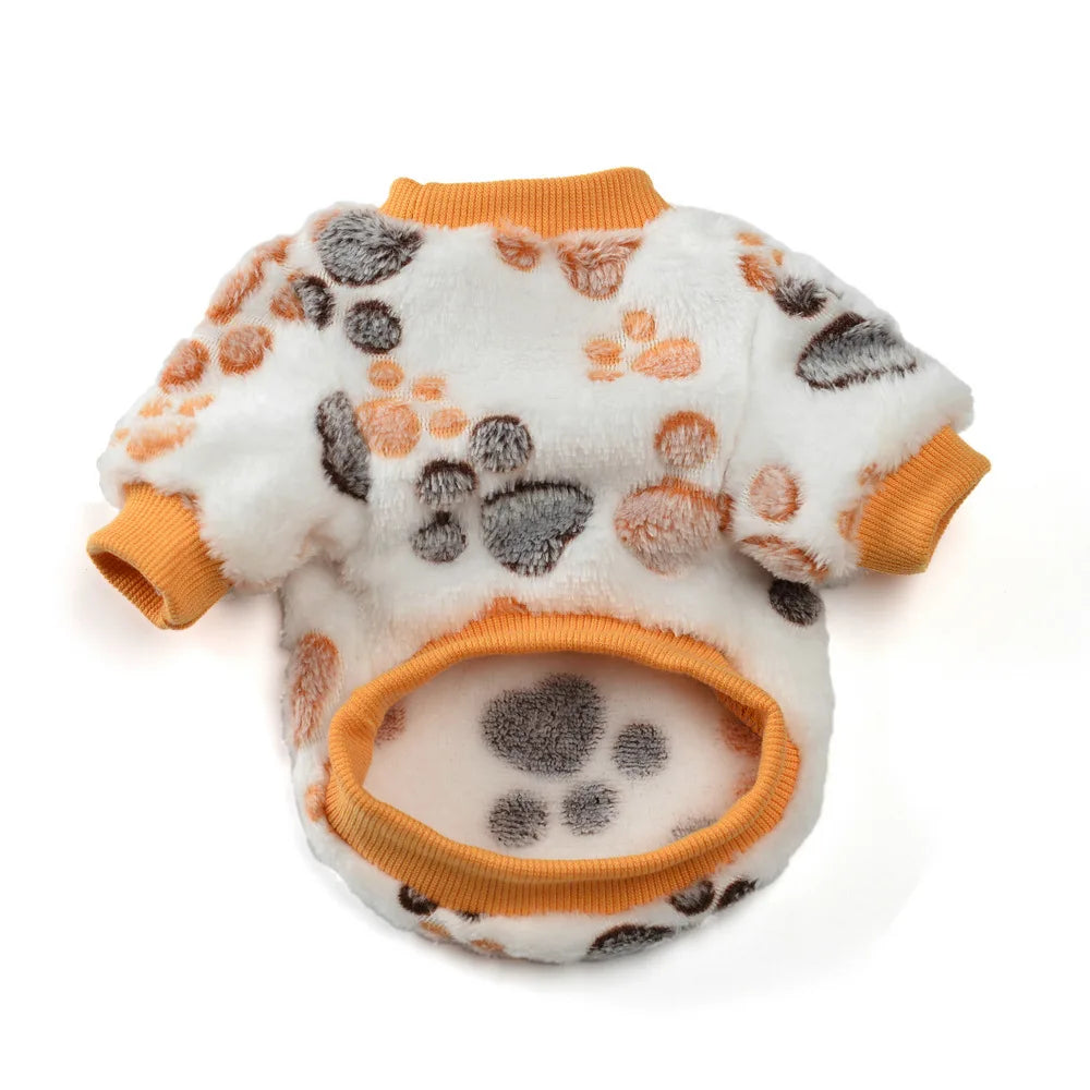 1Pc Small Dog Autumn/Winter Flannel Pet Clothing Cute and Warm Teddy Cat Clothing Comfortable