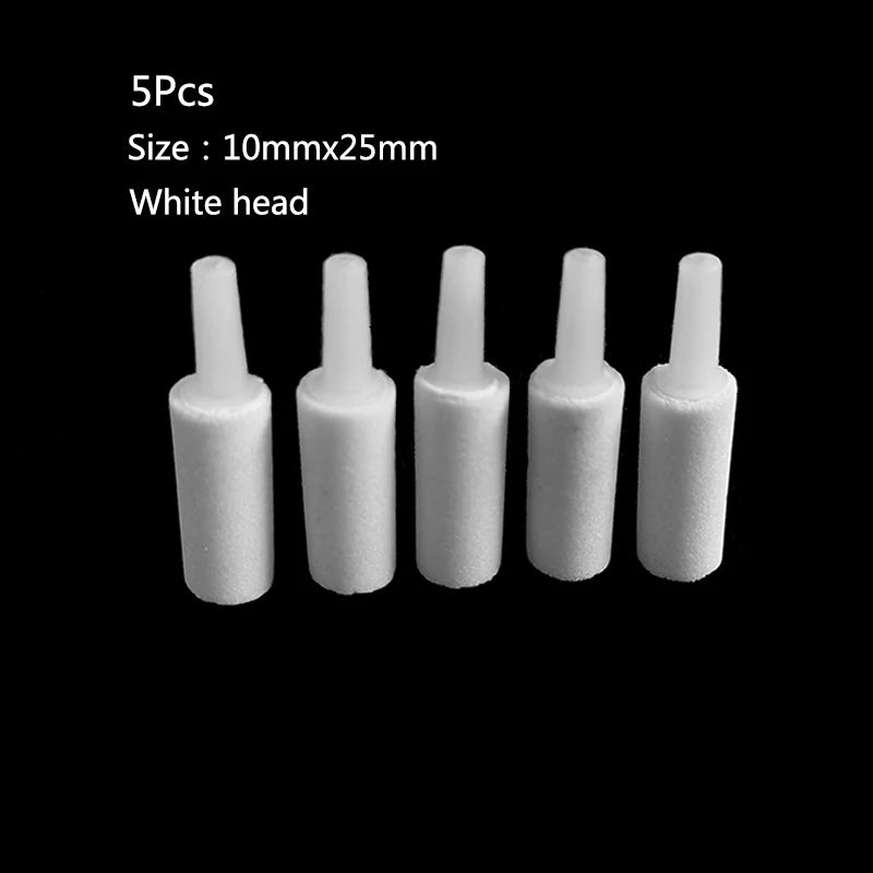 Aquarium Mini Round Mineral Bubble Air Stone Pond Fish Tank Pump Aerator Aeration Hydroponic Oxygen Airstone Accessories 5pcs