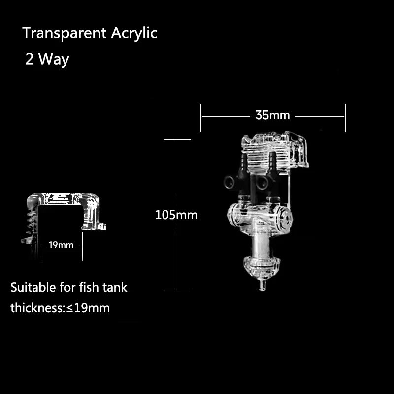 Plastic 2 3 4 5 6 Way Aquarium Air Splitter Valve Fish Tank Air Pump Flow Splitter Distributor Pump Valve Tap Control Switch New