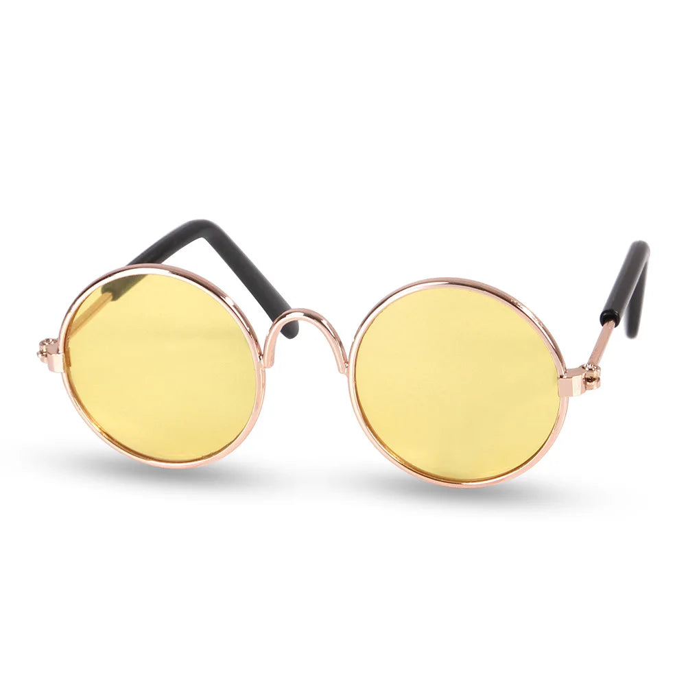 Vintage Round Pet Cat Sunglasses Pet Products for Small Dogs Dog Kitten Puppy Cat Accessories Reflection Eyewear Glasses