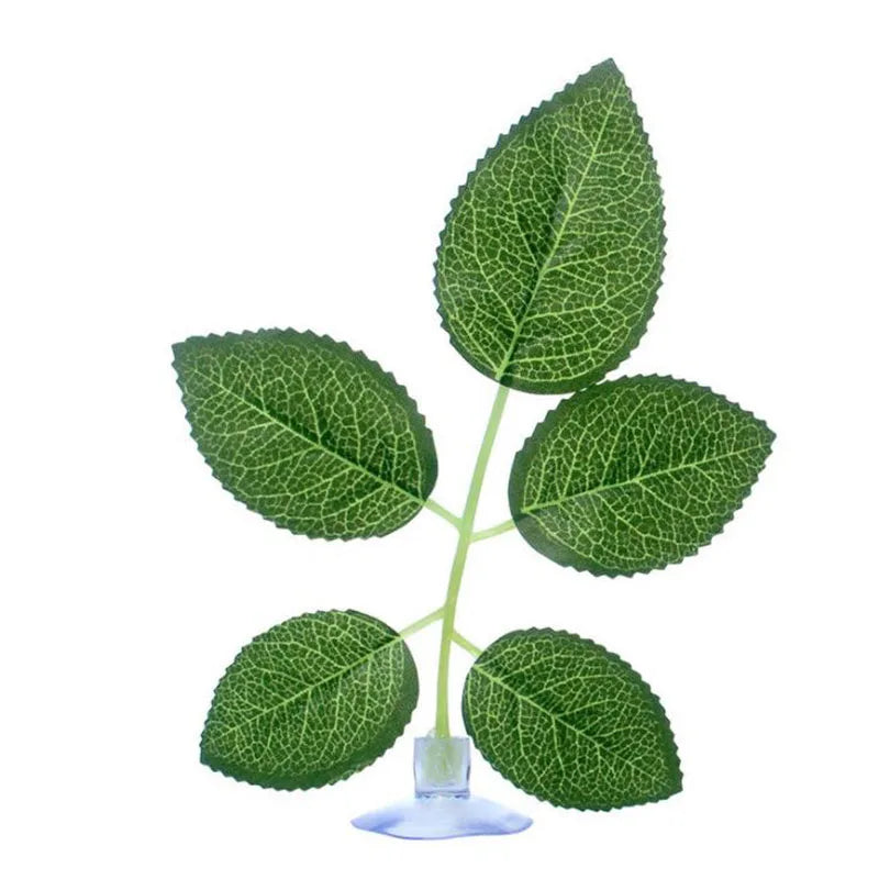 1Pc Artificial Aquarium Leaf Plants Decoration Betta Fish Rest Spawning Ornamental Plant Betta Fish Play Relax Hide Leaf Hammock