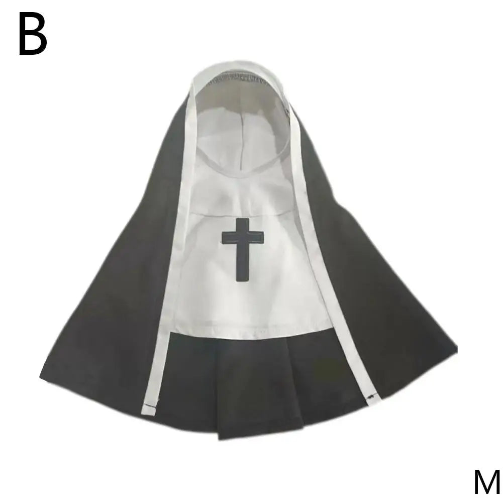 Pet Cat Halloween Costumes Nun Cloak For Small Pet Cosplay Dress Kawaii Pet Clothes Cat Kitten Puppy Funny Accessoties Gift F2A4
