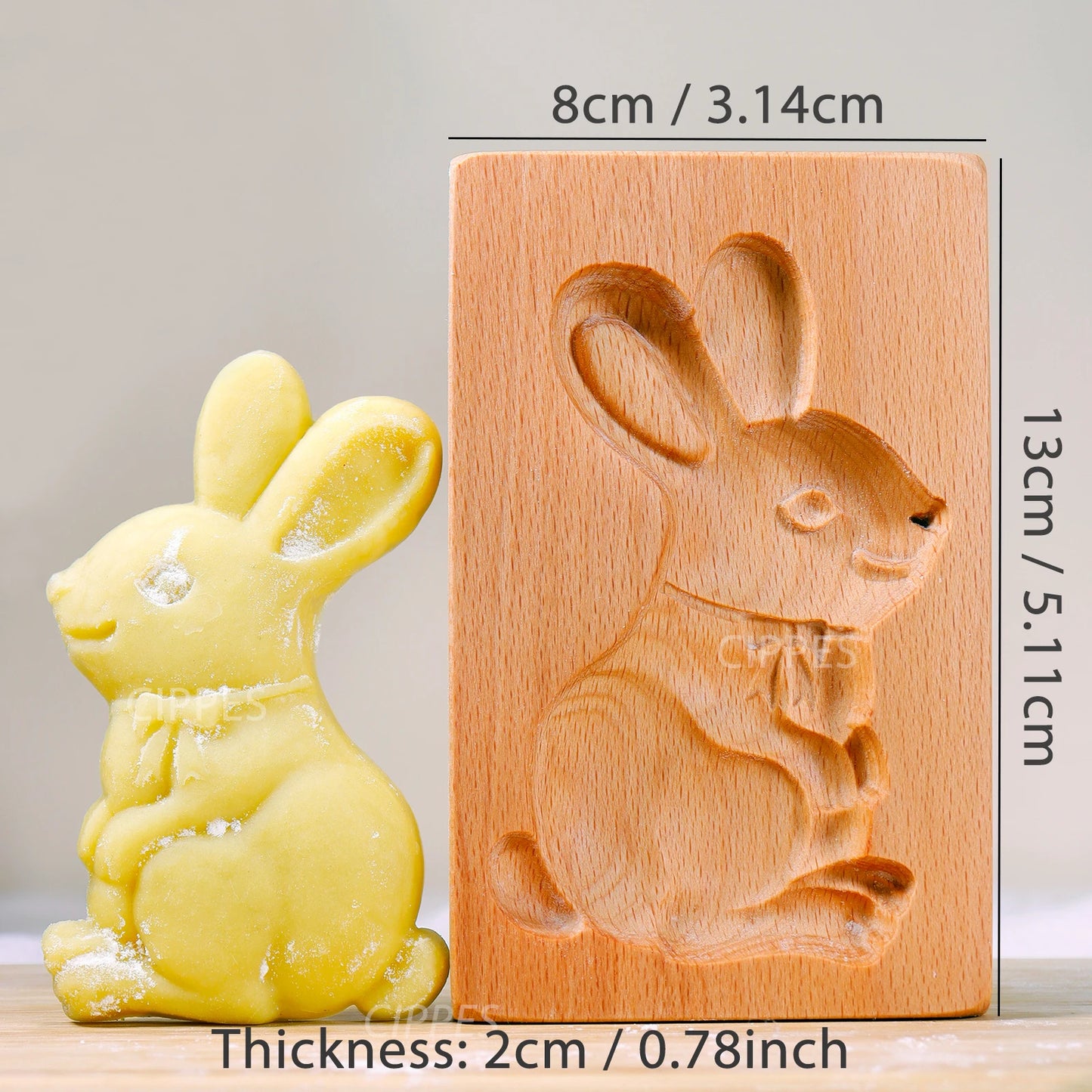 1PC Wood Cookie Mold, Animals Patterns, 3D Carved Embossed Biscuit Cutter Moulds, Fish, Bird, Bear, Sheep, Tiger, Horse, Squirre