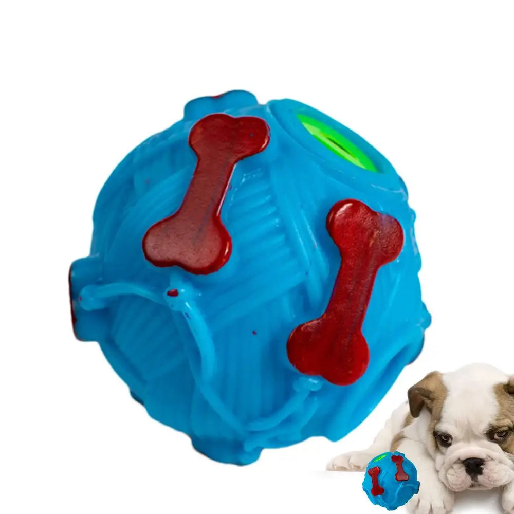 Treat Dispenser Toys For Dogs Interactive Puppy Squeaky Treat Dispenser Ball Dog Teeth-Grinding Toy Puppy Puzzle Slow Feeder