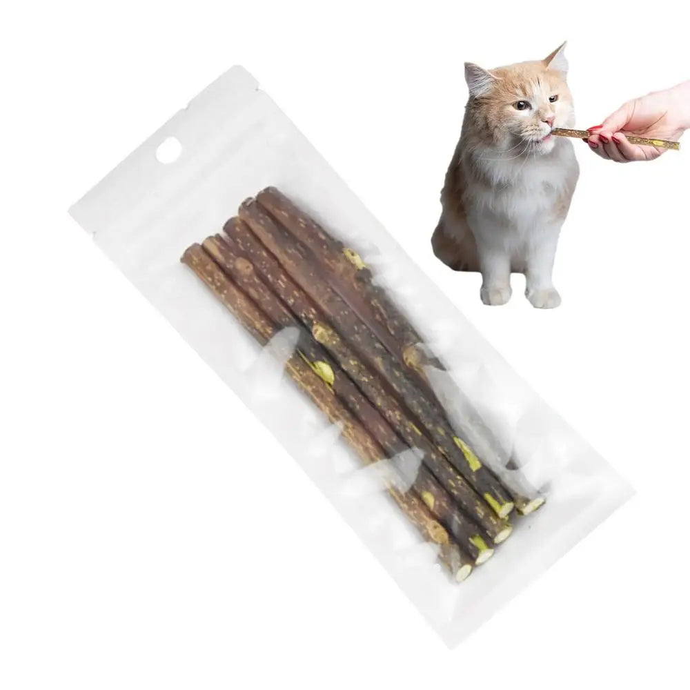5Pcs Natural Cat Catnip Teeth Molar Stick Pet Cat Snacks Cleaning Teeth Tools Cat Treat Toys Increase Appetite