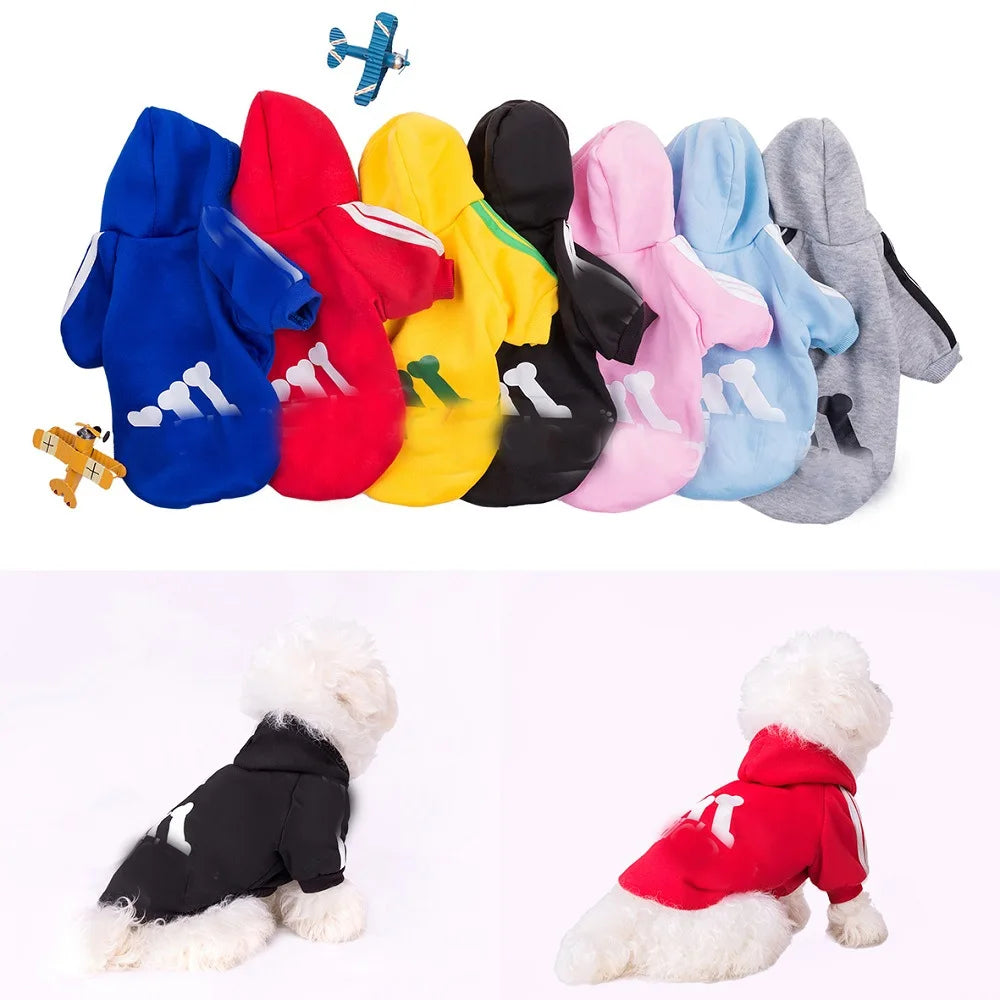 Adidog Pet Sweatshirt Dog Hoodies for Small Medium Dogs, Autumn Winter Fleece Lined Dog Clothes Puppy Chihuahua Coat Clothing
