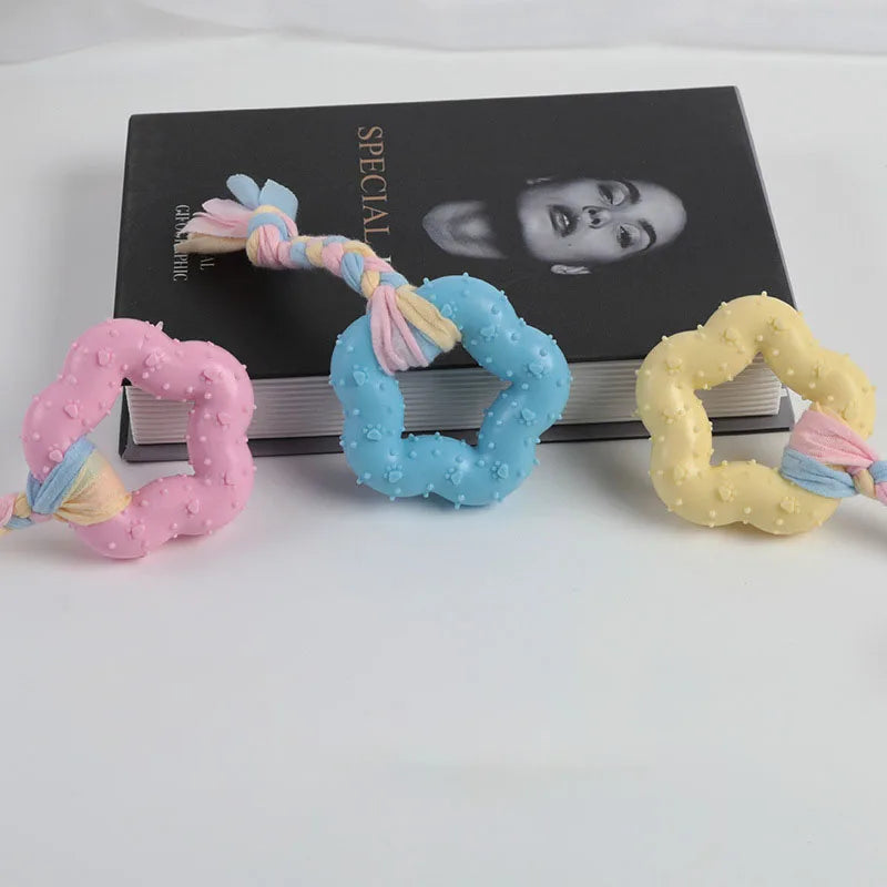Dog Rope Toy Dog Toys Bite Teeth Resistant Pet Cotton Rope Toy Ball Puppy Golden Retriever Teddy Training Dog Bite Ball Supplies