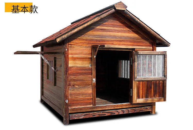 4XL Pet Kennel Large Dog Summer Cooler All Seasons Universal Medium Dog Kennel Solid Wood Removal and Washing